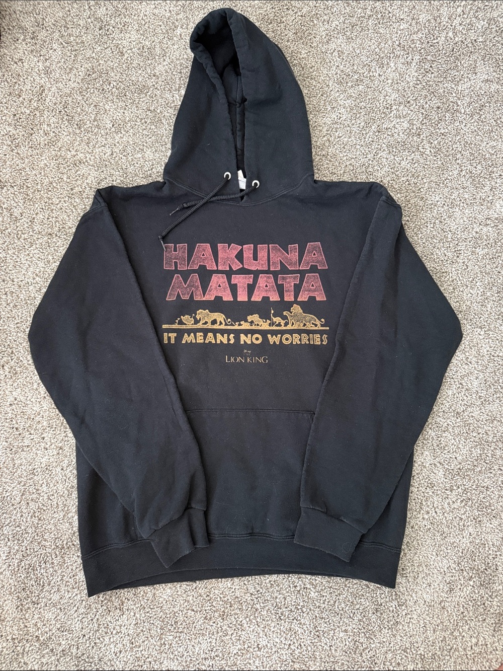 Hakuna Matata Black Hoodie Sweatshirt - The Lion King